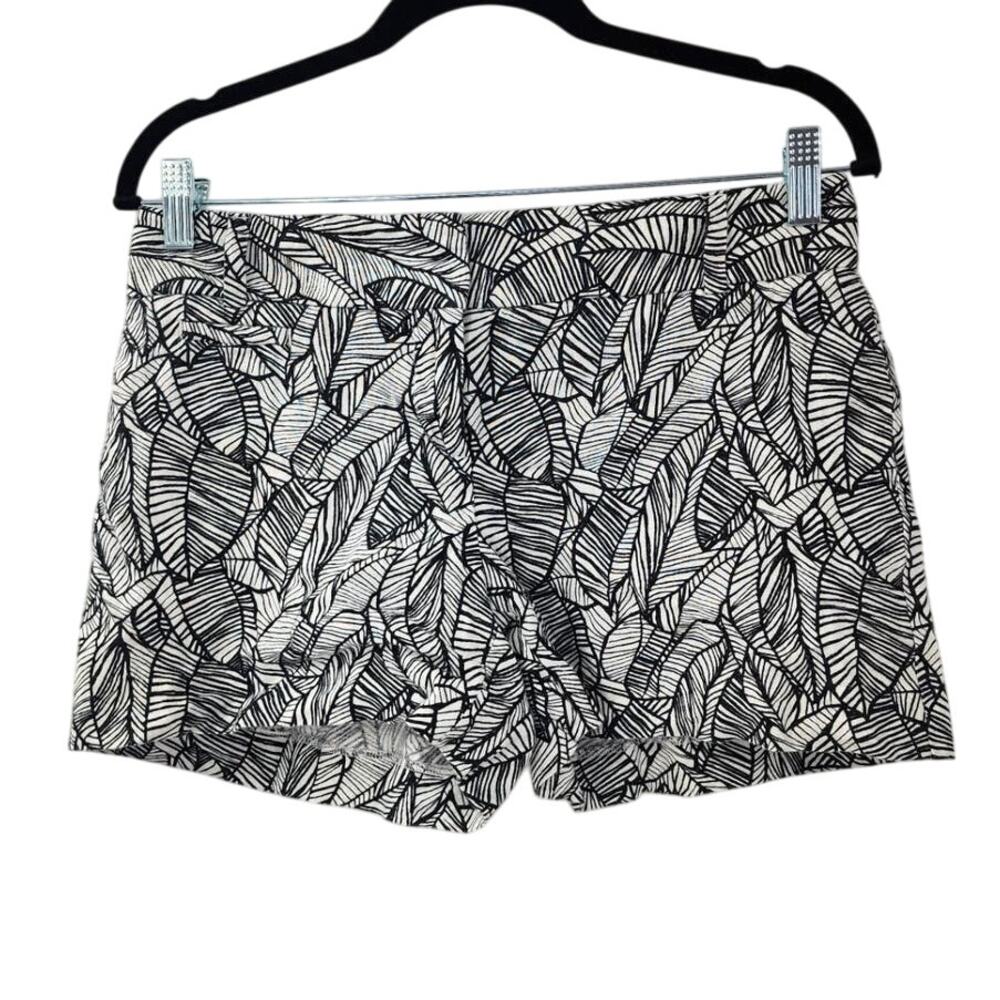 LOFT 100% Linen Floral Tropical Print Shorts Womens Size 0 Beach Coastal